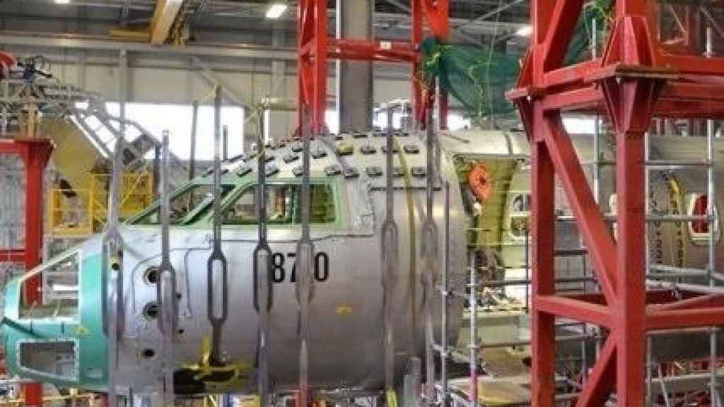 Bombardier elaborado con piezas preparadas por Aernnova