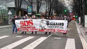 Manifestacin de los Hosteleros en Bilbao. /EP