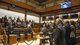 Acto de homenaje que el Parlamento Vasco ha celebrado este jueves en recuerdo del que fuera parlamentario del PP asesinado por ETA Gregorio Ordez./EFE