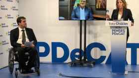 El presidente del PNV, Andoni Ortuzar, va telemtica ofreciendo su apoyo a la candidata del PDeCat, ngels Chacn. EP