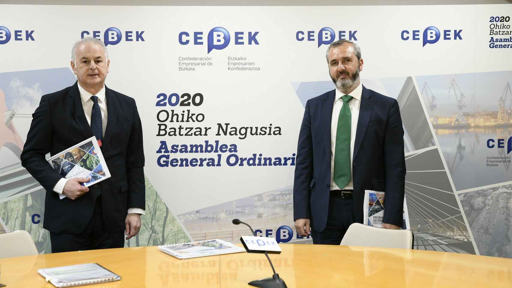 Presidente CEBEK, Iaki Garcinuo, y Secretario General, Francisco Javier Azpiazu/EP