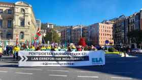 Imagen de la manifestacin de ELA en Bilbao. / EP