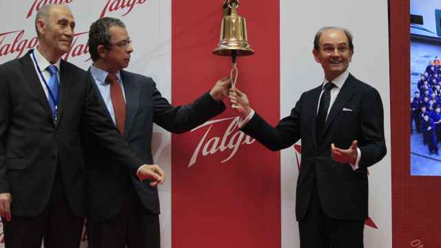Jos Mara Oriol, CEO, y Carlos Palacio, presidente, en la salida a bolsa de Talgo. / EP