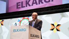 El presidente de Elkargi, Josu Snchez, durante el 32 Encuentro Empresarial de Elkargi / Javi Colmenero (Europa Press)