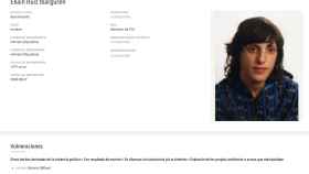 Imagen capturada de la web de 'Oriomena de Hernani dedicada al etarra Ekain Ruiz / CEDIDA