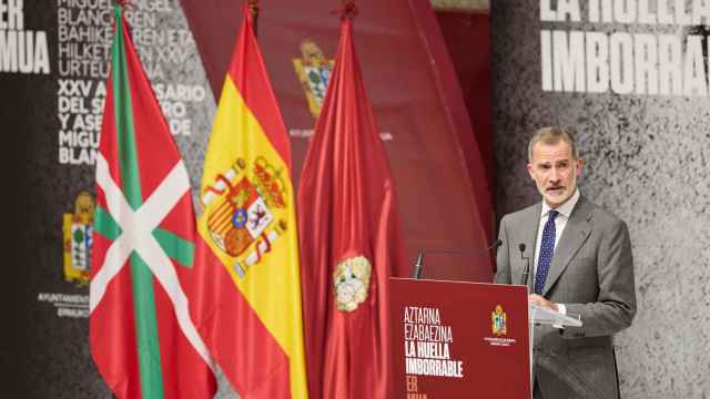 Felipe VI durante su visita al Pas Vasco para tomar parte en el homenaje a Miguel ngel Blanco.