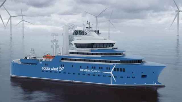 El buque 'Edda Goleo' para las instalaciones elicas marinas de Gamesa Siemens / Astilleros Balenciaga