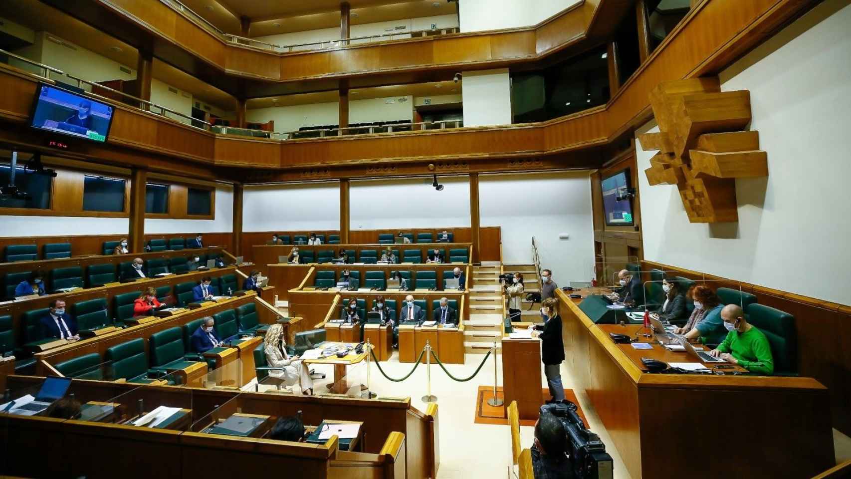 Interior de la Cmara vasca en una imagen reciente facilitada por el propio Parlamento vasco.