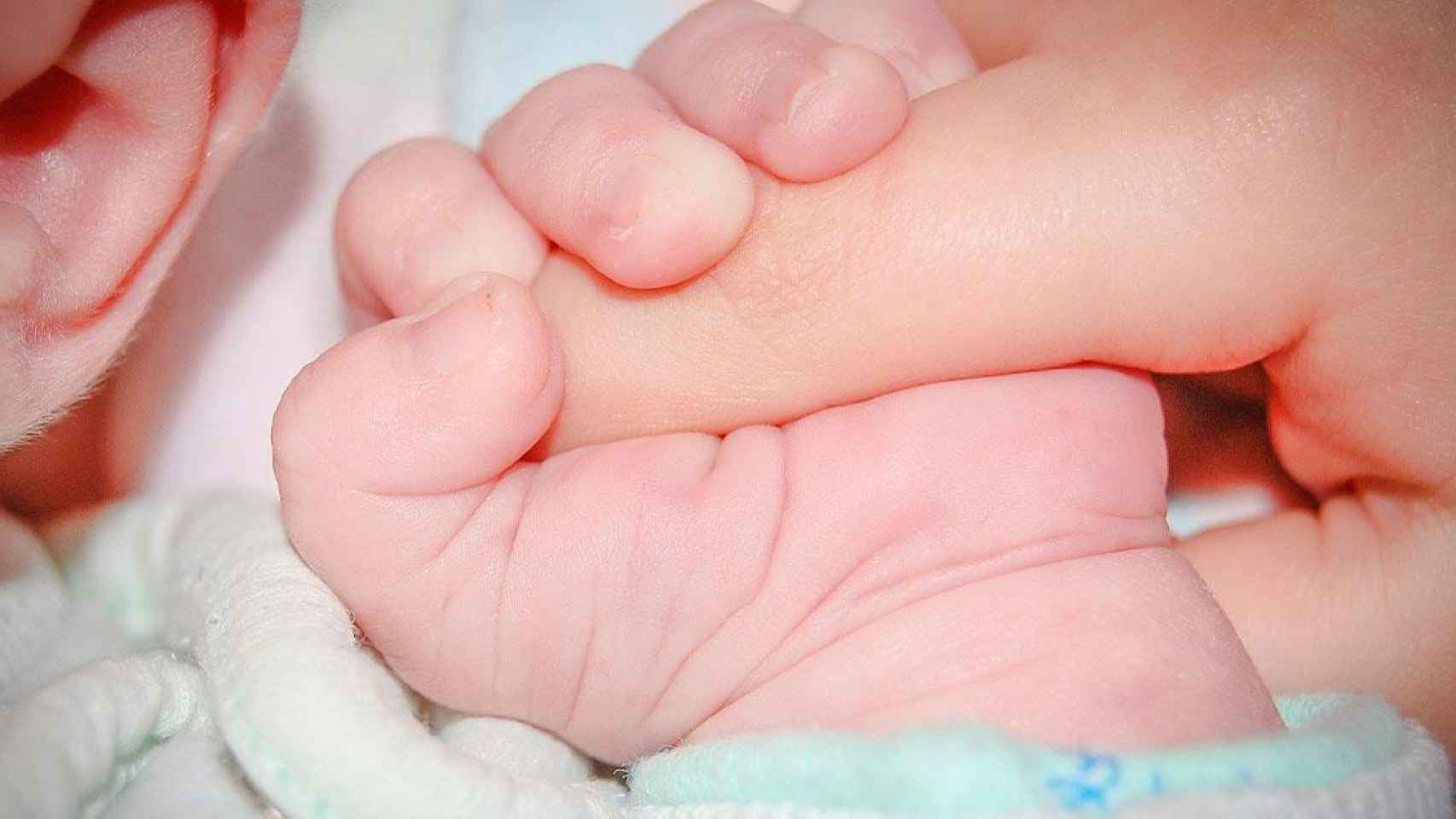 Un bebe agarra el dedo de su madre / PIXABAY
