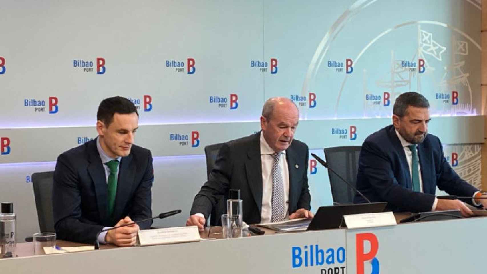El presidente del Puerto de Bilbao, Ricardo Barkala, en la presentación de datos de tráfico de 2022 / CV