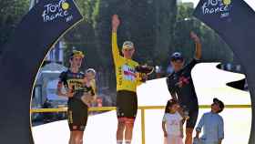 Pogacar, Vinegaard y Carapaz completaron el podium del pasado Tour de Francia. /EP