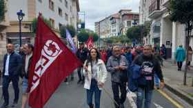 Manifestacin durante una jornada de huelga en el Metal de Bizkaia / Twitter