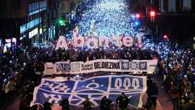 Manifestacin masiva de EH Bildu en Bilbao el pasado sbado 12 de noviembre. / Twitter @ehbildu