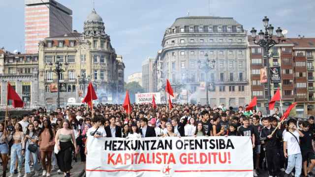 Manifestacin de Ikasle Abertzaleak de este jueves. / Twitter