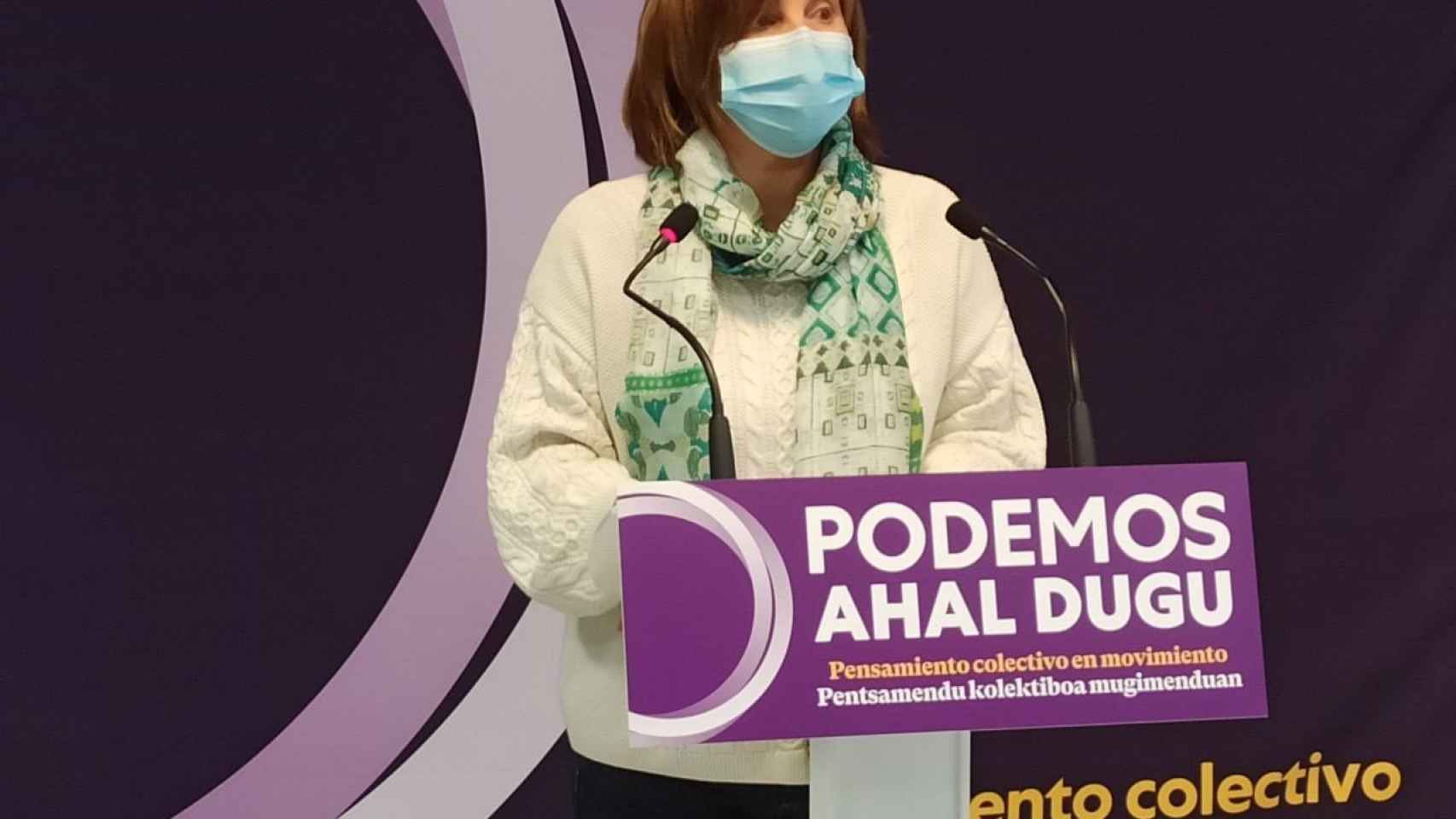 La coordinadora general de Podemos Ahal Dugu y diputada de Unidas Podemos, Pilar Garrido. EP