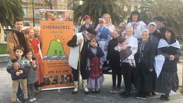 Nios ucranianos que participan en el Programa de Navidad de Txernobil Elkartea. / EP