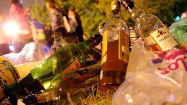 Botellas de alcohol en una fiesta intervenida en Euskadi/ EP