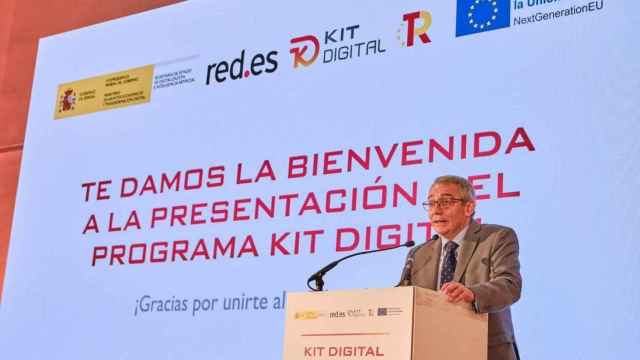 El director general de Red.es, Alberto Martnez Lacambra, durante la presentacin del Kit Digital / EP