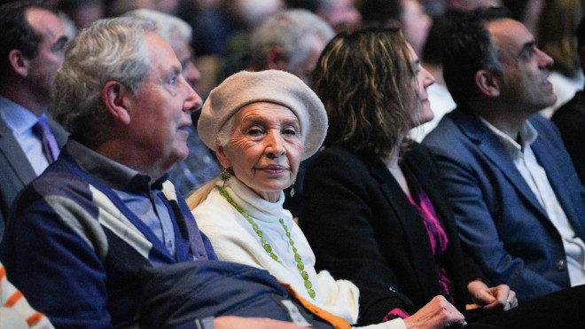La madre del ertzaina Jorge Díez durante el XXIII In Memoriam de la Fundación Fernando Buesa./EuropaPress
