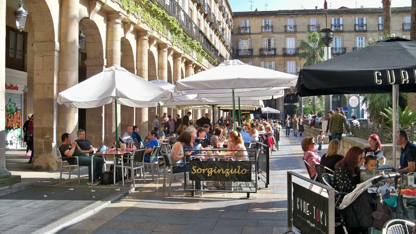 Terrazas hosteleras en Bilbao./ EP