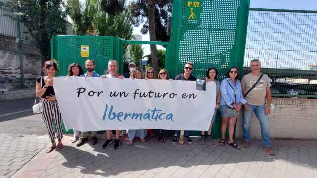 Concentracin de trabajadores de Ibermtica en Madrid / Twitter