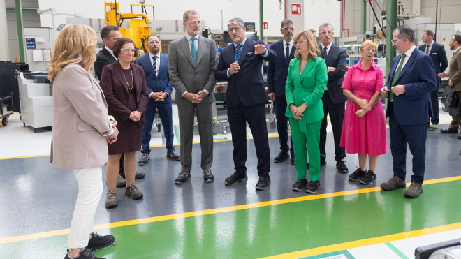 Visita del Rey Felipe VI en la nueva fábrica de Otis / OTIS