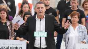 El lder de Bildu, Arnaldo Otegi, en un acto sobre la manifestacin del 12-N.