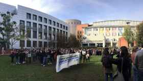Estudiantes de la UPV/EHU concentrados contra el ataque sexista. /EP