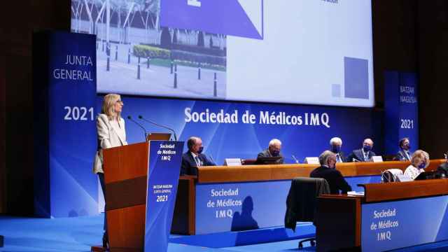 Beatriz Astigarraga durante su intervencin ante los accionistas de IMQ en 2021 /CV