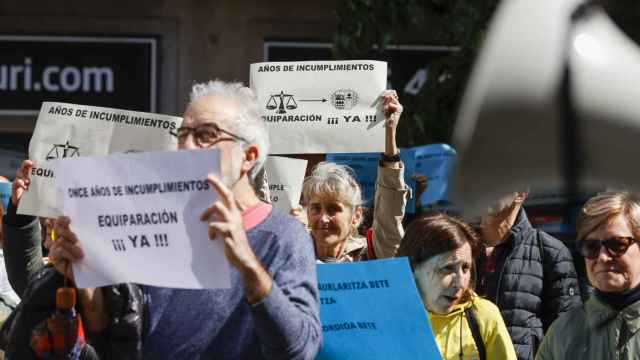 Movilización de trabajadores de Justicia en Euskadi convocada por ELA y LAB / EFE