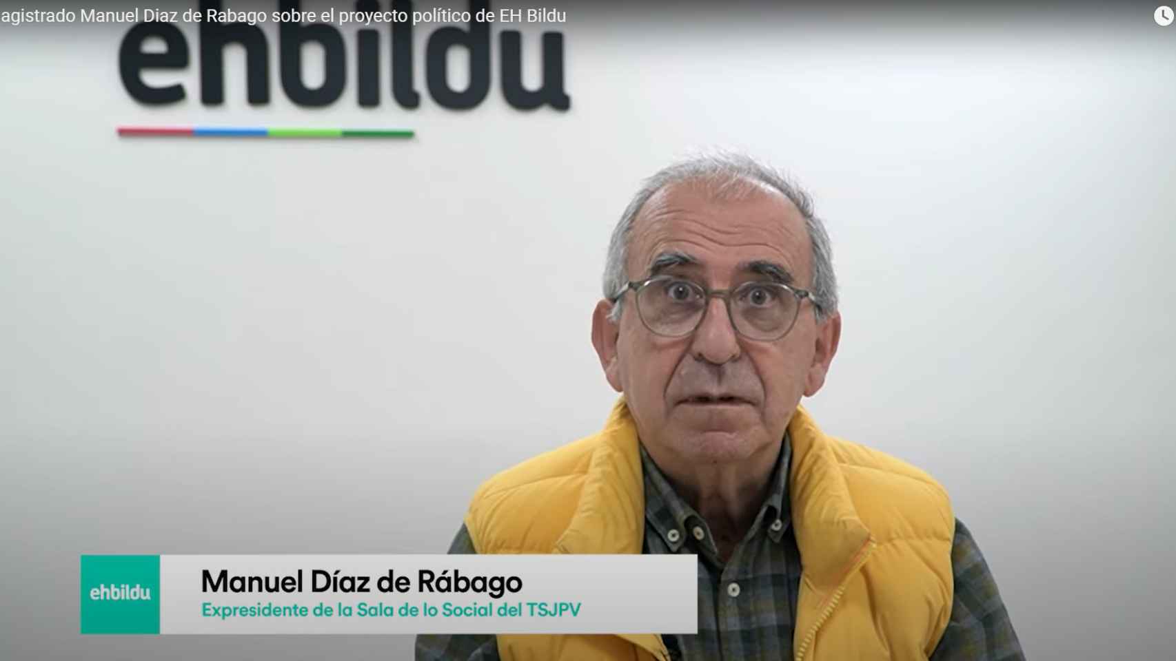 Manuel Díaz de Rábago en un mitin de Bildu.