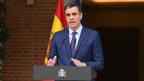 Declaración institucional del presidente del Gobierno, Pedro Sánchez, desde el Palacio de la Moncloa anunciando las elecciones anticipadas del 23-J / Borja Puig - Moncloa
