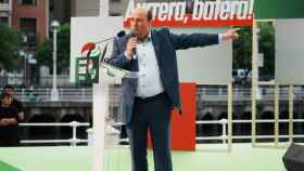 El presidente del EBB del PNV, Andoni Ortuzar, en un acto de campaña electoral / Europa Press