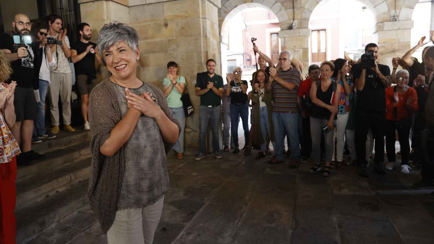 La alcaldesa saliente de Durango, Ima Garrastatxu (EH Bildu) tras el pleno constitutivo del Ayuntamiento / Miguel Toña - EFE