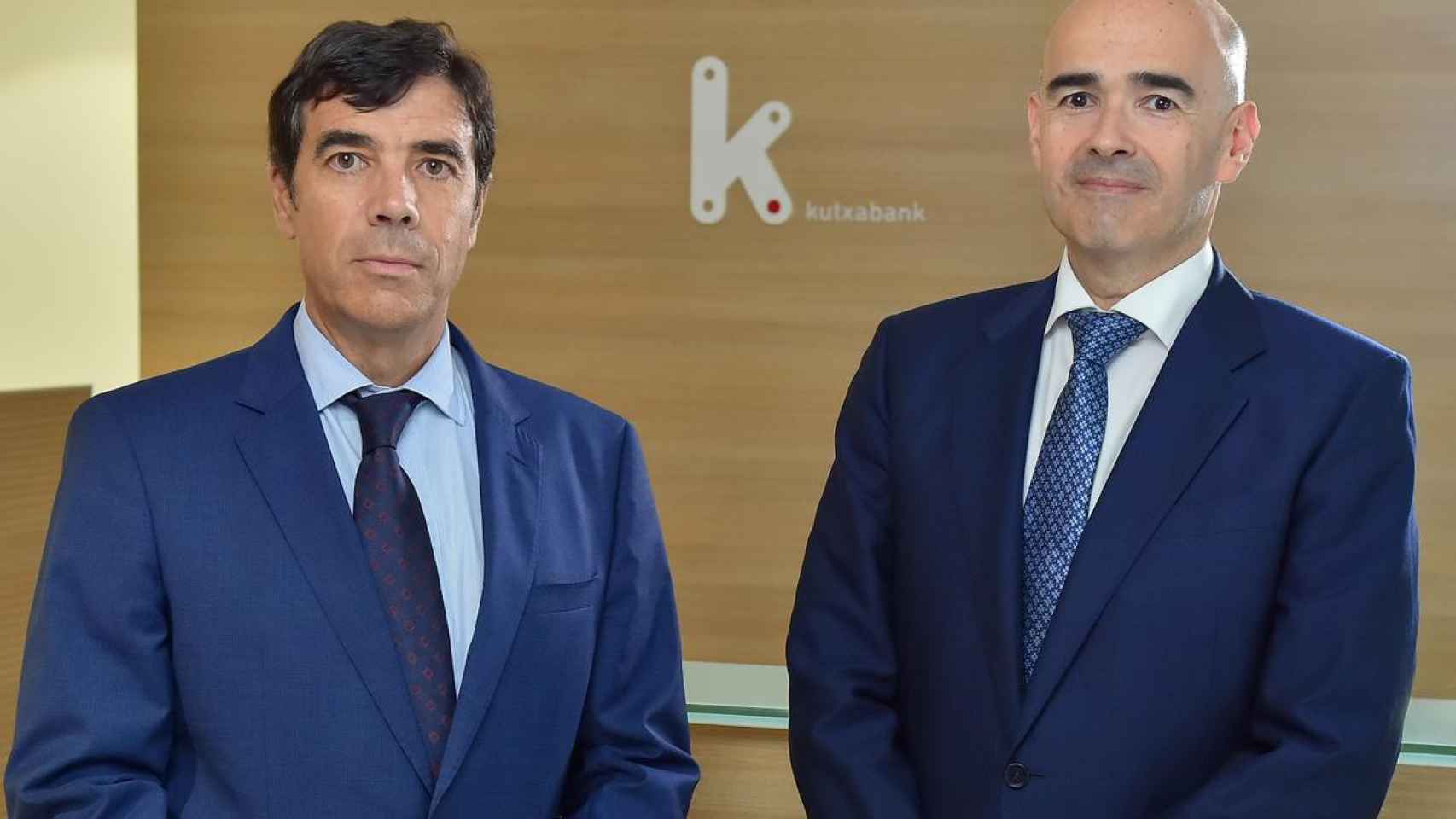 El presidente de Kutxabank, Anton Arriola, y el CEO, Eduardo Ruiz de Gordejuela