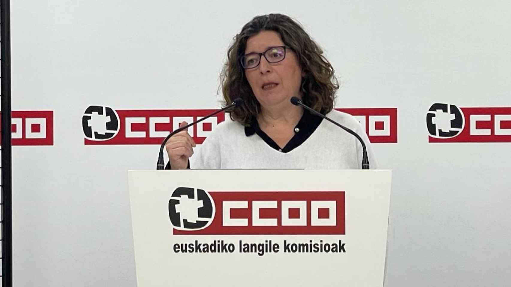 La secretaria general de CCOO Euskadi, Loli García / CCOO