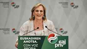 La presidenta del BB del PNV, Itxaso Atutxa, en una rueda de prensa / Europa Press