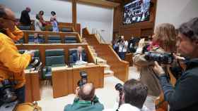 El lehendakari, rodeado de fotógrafos en el Pleno de Política General de 2022 / Iñaki Berasaluce - Europa Press