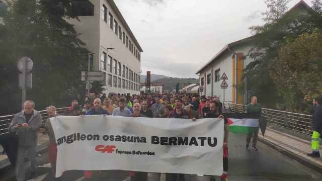 Manifestación de los trabajadores de CAF/LAB