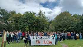 Concentración de trabajadores de Siemens Gamesa ante la sede de Zamudio (Bizkaia) / CCOO