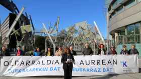 Pancarta que abrirá la manifestación de Kontseilua el 4 de noviembre en Bilbao / Kontseilua