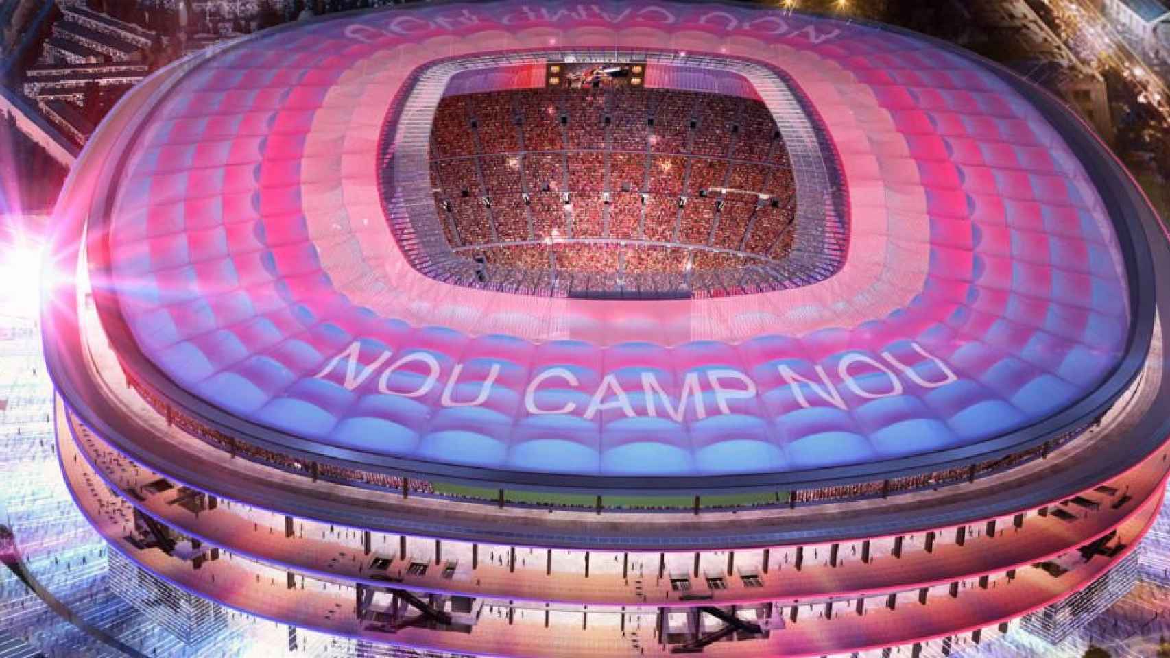Imagen virtual del Camp Nou cuando finalicen las obras de remodelación / FCB