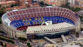 Imagen aérea del Camp Nou, en cuyos alrededores se produjo el apuñalamiento por la espalda de un hincha del PSG