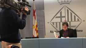 Jaume Asens, durante una intervención en el Ayuntamiento de Barcelona  / DGM