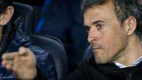 El entrenador del Barça durante el partido contra el Sporting / EFE/Quique García