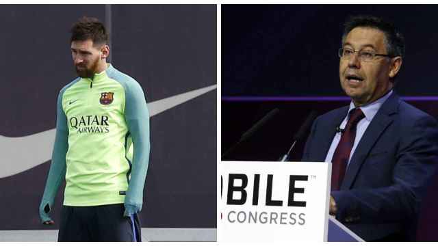 Leo Messi y Josep Maria Bartomeu