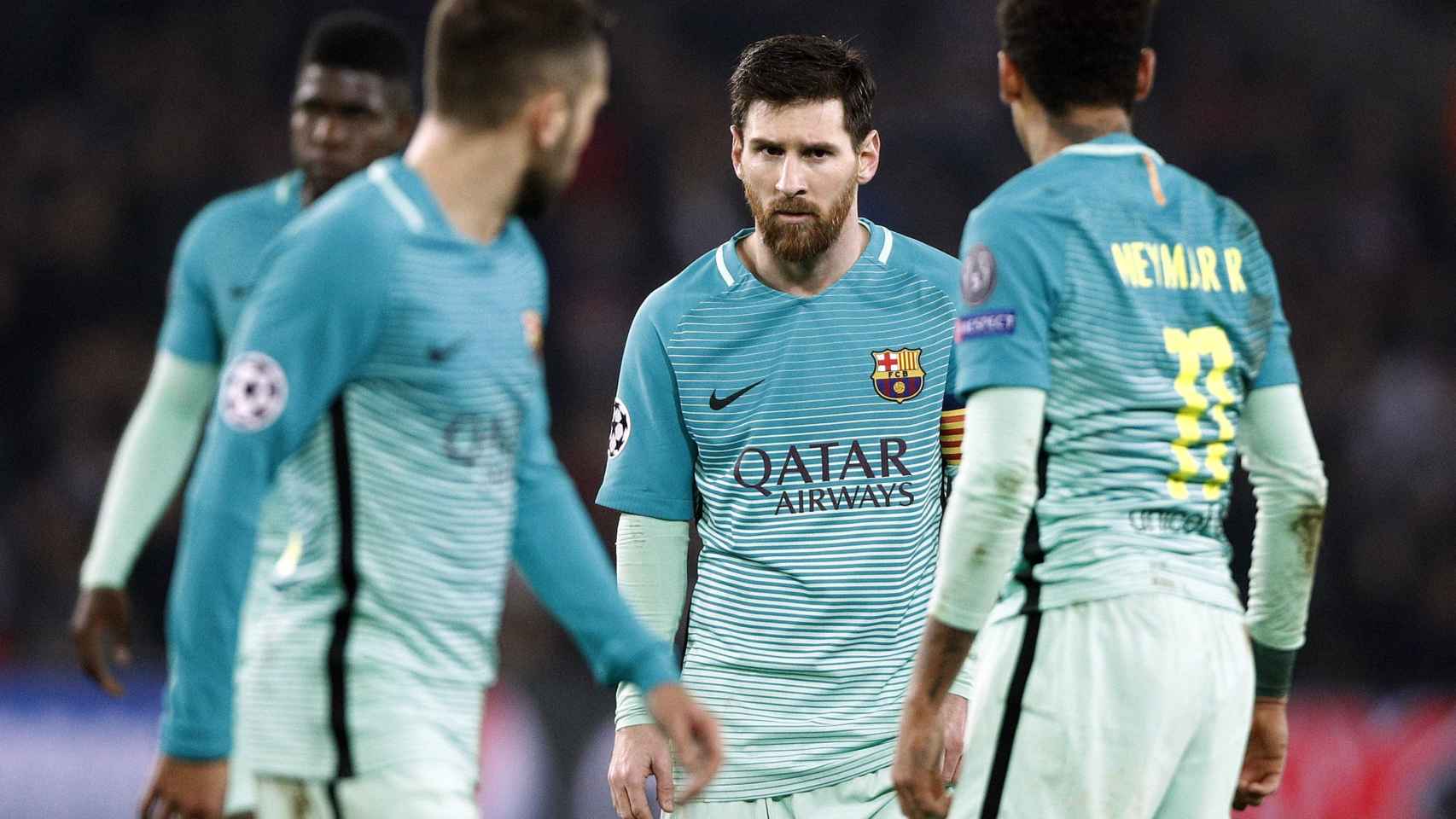 Messi durante el partido de ida contra el PSG /EFE