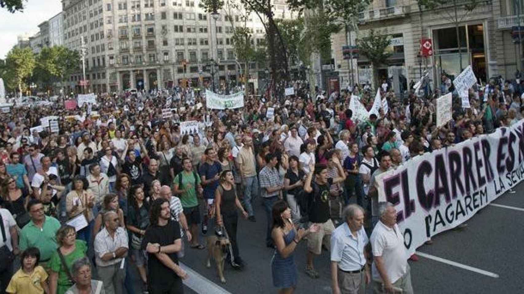Una marcha por las calles de Barcelona / EFE