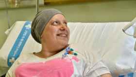 Marta el día de su última sesión de quimioterapia en el Hospital de la Vall d'Hebron / XFDC