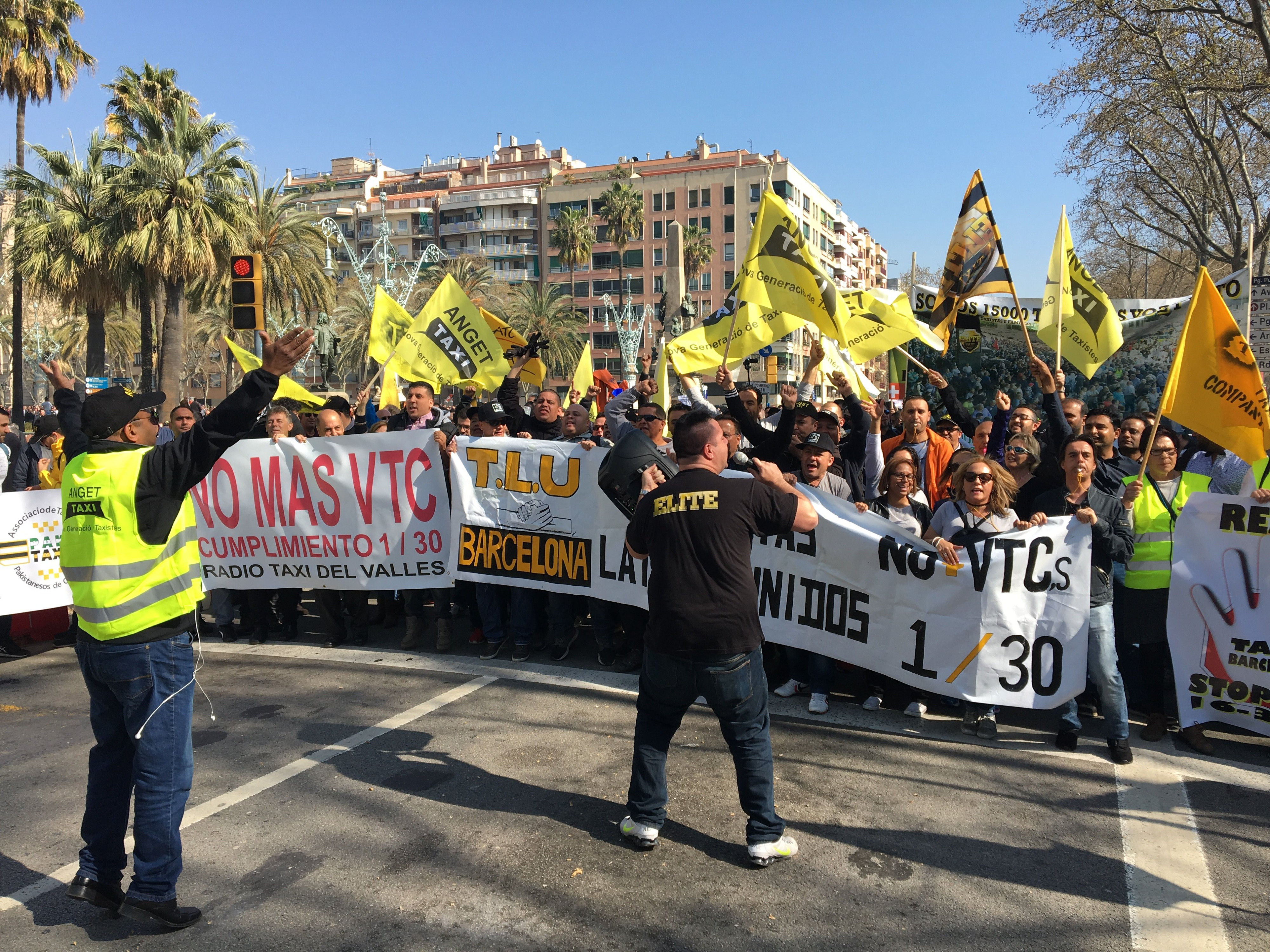 Manifestación de taxistas en Barcelona / Archivo